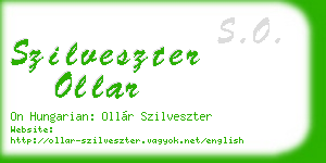 szilveszter ollar business card